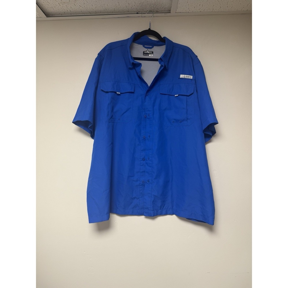 Habit Men's Blue Fishing Shirt‎ Size 2XL